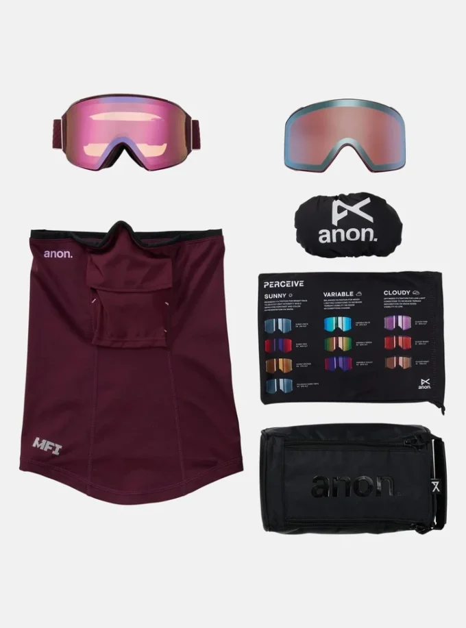Anon M4 Goggles (Cylindrical) + Bonus Lens + MFI® Face Mask
